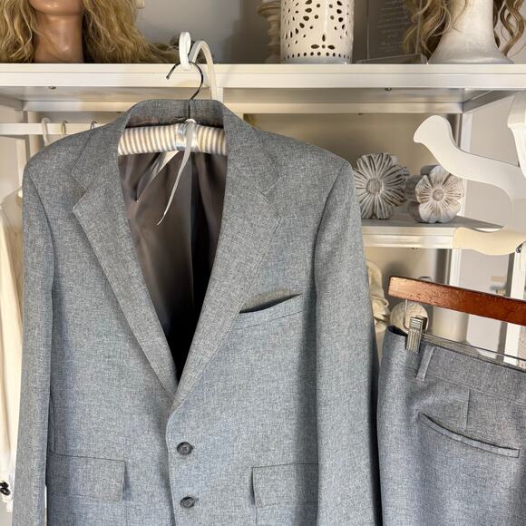 Levi's Men's Size 40R Gray Action Suit with STA-PREST #3414 - Picture 8 of 13